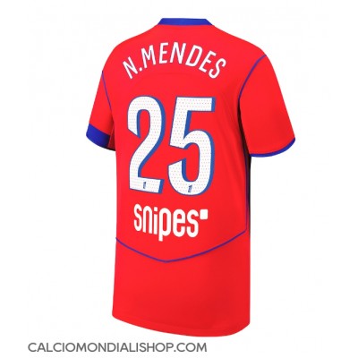 Maglie da calcio Paris Saint-Germain Nuno Mendes #25 Terza Maglia 2025-26 Manica Corta Maglie da calcio Paris Saint-Germain Nuno Mendes #25 Terza Maglia 2025-26 Manica Corta